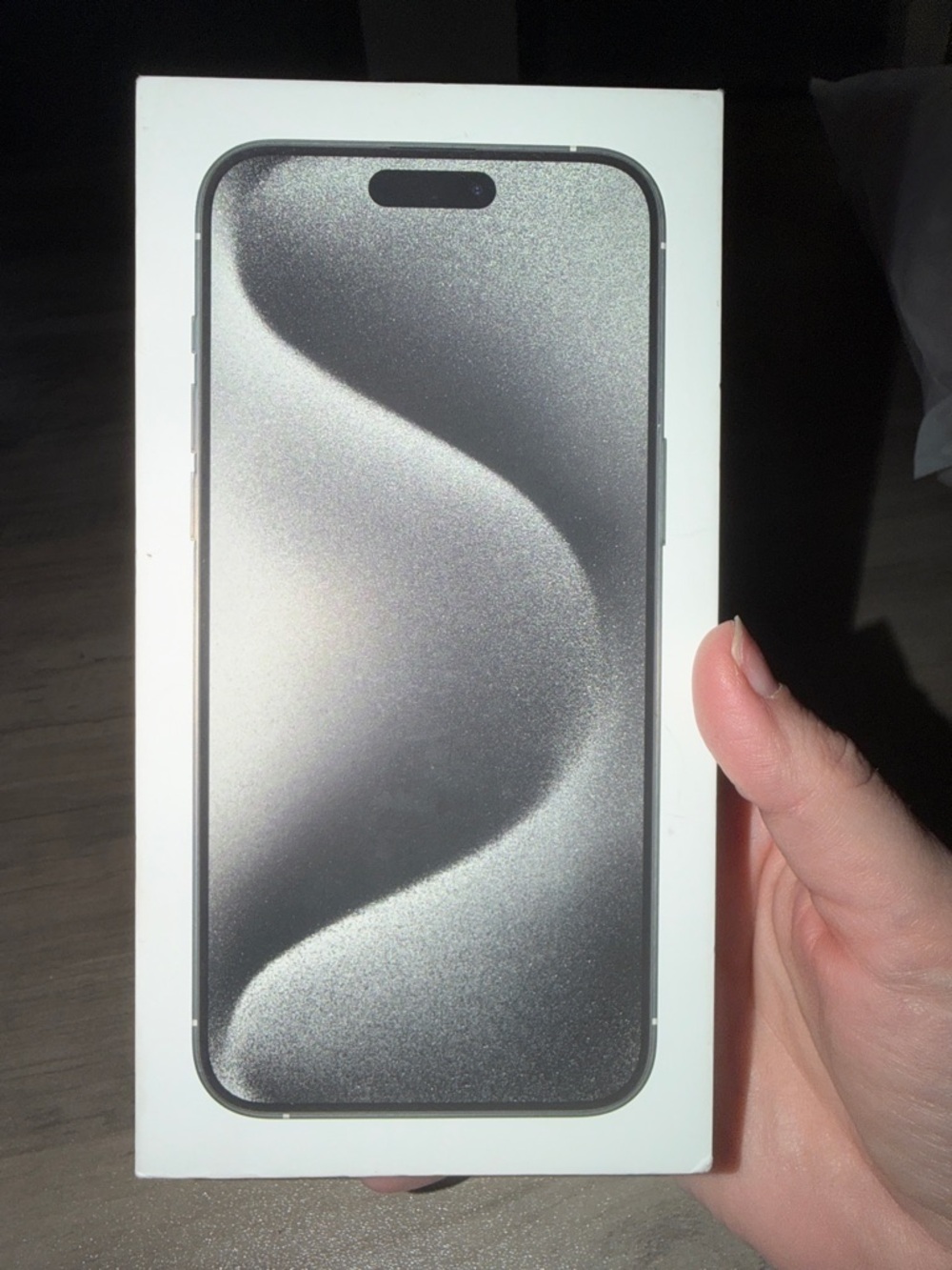 Apple iPhone 15 Pro Max (White Titanium) Empty Box with Inside Paperwork